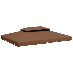 Model 84C-101 or 84C-144 13' x 10' Gazebo Replacement Canopy, Gazebo Top with Double Vented Roof (TOP ONLY), Coffee (Option: Brown-500x300x100 mm)