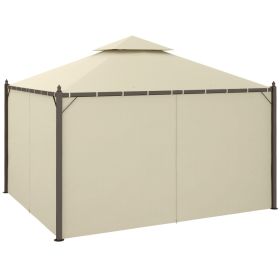 10' x 12' Outdoor Patio Gazebo with Curtains, Two-Tier Roof, Beige (Option: Beige-1990x280x170 mm)