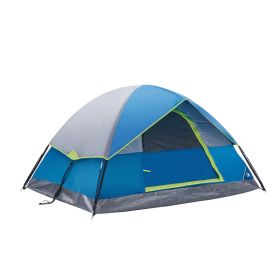 Double Or Quad-person Camping Tent, Waterproof And Windproof Dome Tent, With Multi-directional Ventilation Function (Option: BlueTwo people)